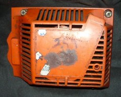 husqvarna 257 xp chainsaw starter cover with pulley and spring #1