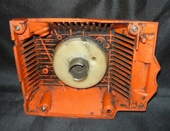 husqvarna 257 xp chainsaw starter cover with pulley and spring #1