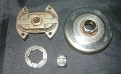 husqvarna 50, 51, 55 chainsaw complete rim drum clutch assembly with replacement rim .325 7 tooth