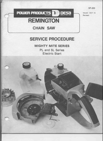Remington Chainsaw Workshop downloadable pdf Service and Repair Manual