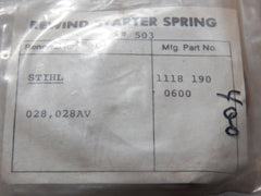 stihl 028, 032, 024, ms240 + chainsaw and trimmer starter rewind spring 1118 190 0600 new (s-14)