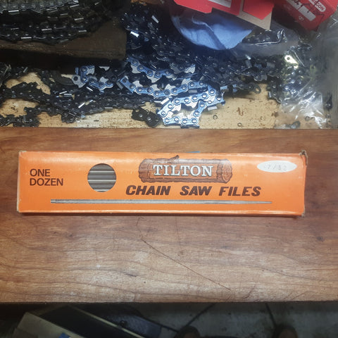"Tilton" 7/32 chainsaw file 12 pack