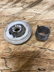 Husqvarna 545 Mark II chainsaw starter pulley and spring used