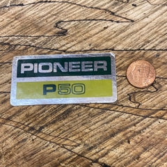 Pioneer P50 chainsaw decal new old stock (P113)