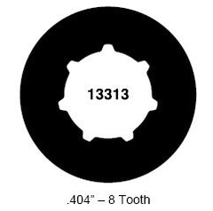 NEW Rim Sprocket 13313 .404" 8 tooth SD7 Spline