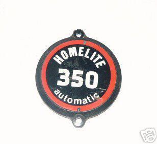 Homelite 350 Chainsaw Starter Cover Decal Emblem