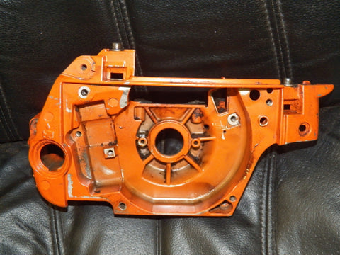 Husqvarna 346xp chainsaw crankcase half, left flywheel side