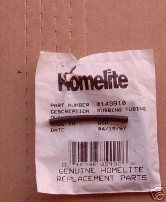 Homelite Trimmer Rubber Tubing/Fuel Line 0143910 NEW