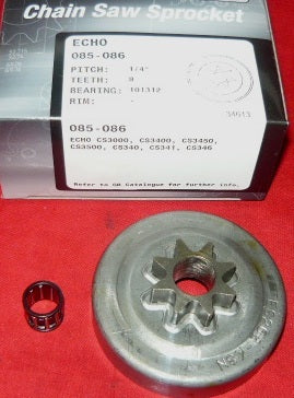 echo cs 3000, 3400, 3450, 3500, 340, 346 + chainsaw gb 1/4" x 8 T clutch pro spur sprocket drum new (sprkt box 9)