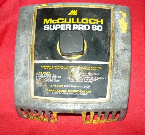 mcculloch sp60 chainsaw air filter cover and knob type 2