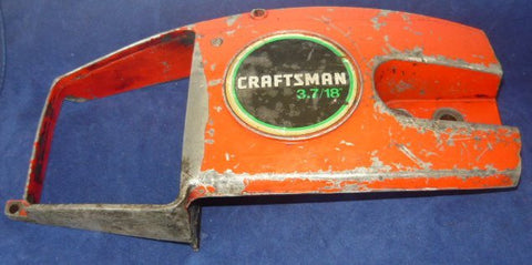 roper built craftsman 3.7 18" chainsaw clutch side cover only model 917.353770 (red, late model)