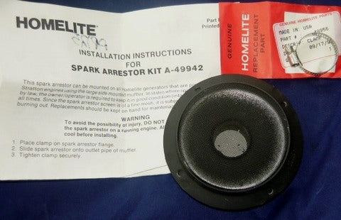 homelite AP125 pump spark arrestor kit pn a-49942 new (Loc: HM bin 1000)