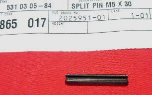 husqvarna split pin m5 x30 pn 531 03 05-84 new (bin H-30)