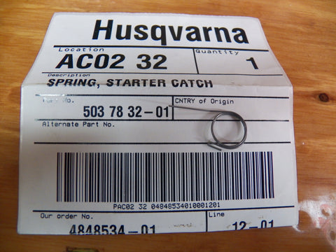 Husqvarna 350 Chainsaw Starter Pawl Spring 503 78 32-01 NEW (A588)