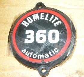 homelite 360 auto chainsaw starter cover with emblem, rewind spring and lock