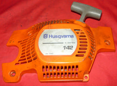 husqvarna 142 chainsaw complete starter recoil cover and pulley assembly