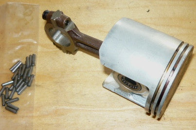 mcculloch pro mac 610 chainsaw piston with connecting rod and roller bearings (does NOT include the rings)
