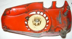 Homelite Super 2 Chainsaw metal Starter Recoil Cover and Pulley assembly (metal, early model)