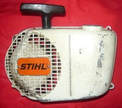 Stihl 041 AV Chainsaw Late Model Starter Recoil Cover and Fuel Tank Assembly