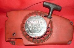 Homelite super 240 classic chainsaw starter recoil cover and pulley assembly #1