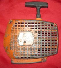 husqvarna 163 chainsaw starter recoil cover and pulley assembly