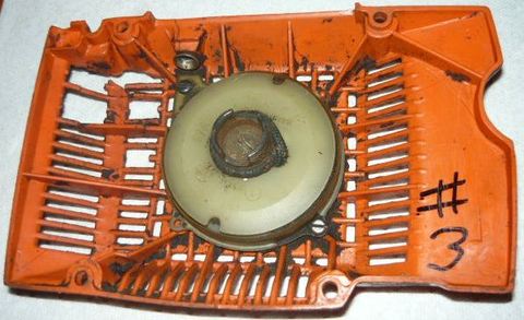 husqvarna 61, 266 chainsaw starter recoil cover and pulley #3