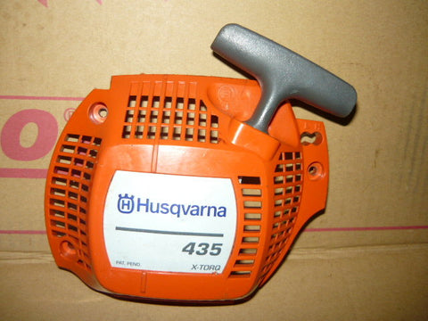 husqvarna 435 chainsaw starter recoil cover and pulley assembly