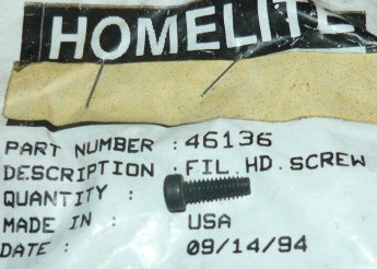 homelite screw pn 46136 new (bin 57)