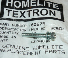 homelite hex hd trimmer screw pn 00676 new (bin 57)