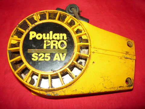 poulan pro s25 av chainsaw starter recoil cover and pulley assembly