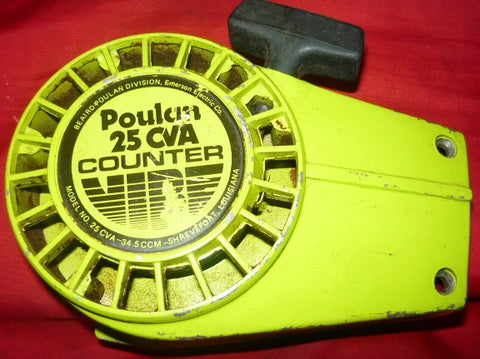 poulan 25 cva chainsaw starter recoil cover and pulley assembly