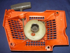 husqvarna 357xpg chainsaw starter recoil cover and pulley assembly