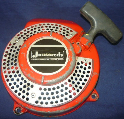 jonsered 80 chainsaw starter recoil cover and pulley assembly