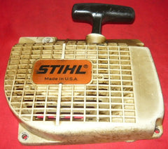 stihl ms290, ms310 chainsaw starter recoil cover and pulley assembly