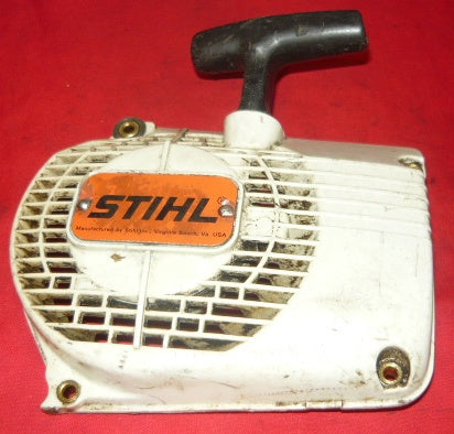 stihl 024, 026 av chainsaw starter recoil cover and pulley assembly