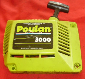 poulan 3000 chainsaw complete starter recoil cover and pulley assembly