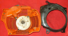 husqvarna 445 chainsaw complete starter recoil cover and pulley assembly