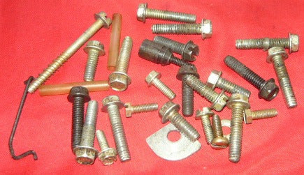mcculloch mini mac chainsaw lot of assorted hardware