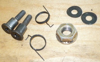 mcculloch pro mac 610, 605, 650, 3.7 timber bear chainsaw flywheel hardware (nut, springs and studs)