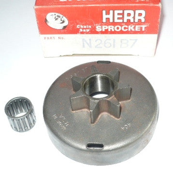 jonsered 60, 61, 62, 70e, 601, 621 chainsaw herr .404-7t spur sprocket drum and bearing new pn n261-b7