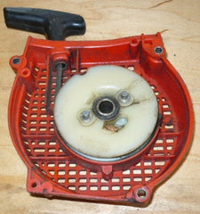 dolmar 112 chainsaw complete starter recoil cover and pulley assembly