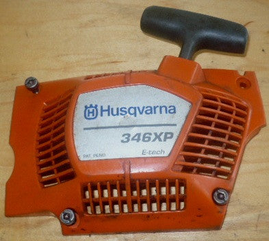 husqvarna 346xp chainsaw complete starter recoil cover and pulley assembly