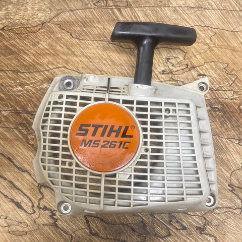 Stihl MS 261 chainsaw complete starter assembly used