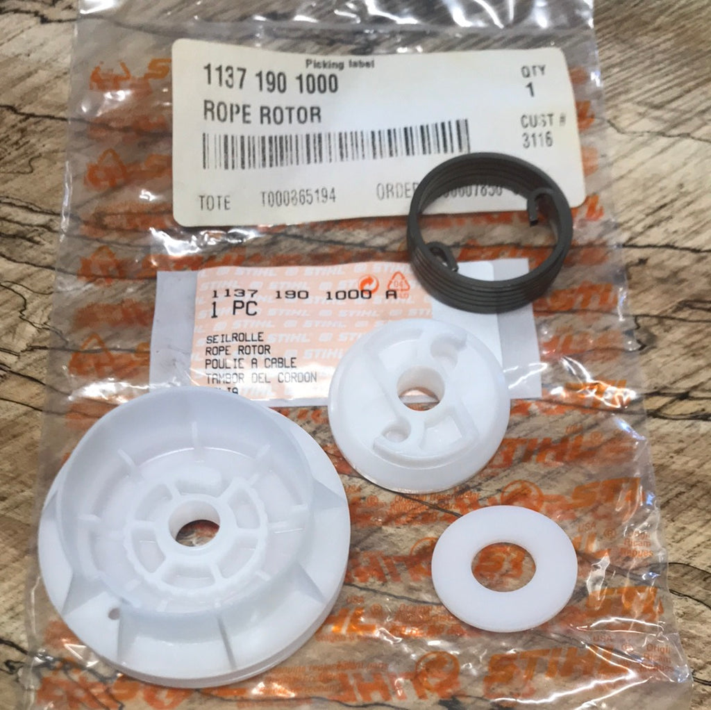 stihl ms192t chainsaw starter rewind pulley kit new oem 1137 190 1000