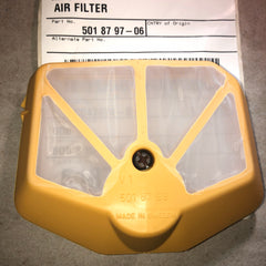 husqvarna 154, 257 chainsaw nylon air filter 501 87 97-06 new oem (n1102)