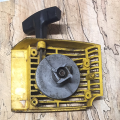 mcculloch pro mac 3.7 timber bear chainsaw complete starter recoil cover and pulley assembly Yellow