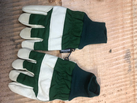 Green Thinsulate Winter Loggers Gloves
