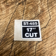 Homelite ST-485 trimmer decal (HM-337)