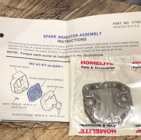 Homelite SEZ AO spark arrestor kit new A-65256-1 (HM-3220)