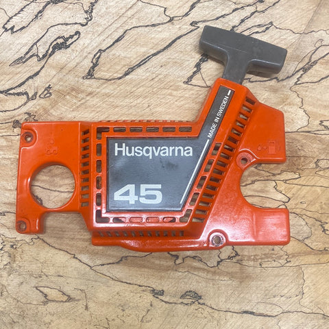 husqvarna 45 chainsaw complete starter recoil and pulley kit #1